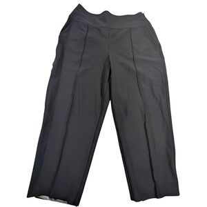 Athleta Black‎ Wide Leg Cropped Pants Women's Size 12 Career Casual READ
